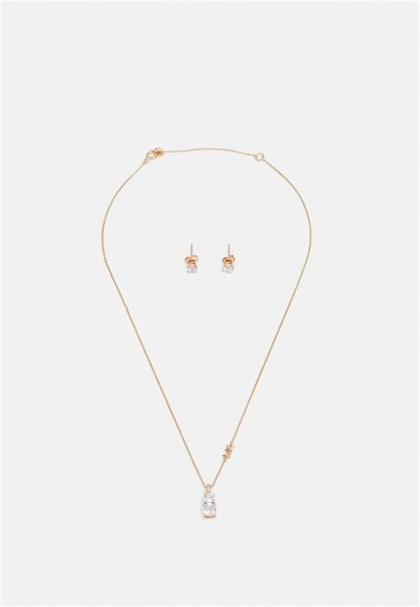 michael kors ohrringe kette set gold|michael kors pendant necklace.